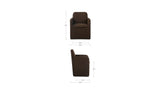Bent Dark Brown Rolling Arm Chair - Ornate Home