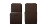 Bent Dark Brown Rolling Dining Chair (Set of 2) - Ornate Home