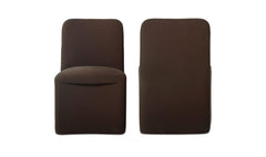 Bent Dark Brown Rolling Dining Chair (Set of 2) - Ornate Home