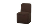 Bent Dark Brown Rolling Dining Chair (Set of 2) - Ornate Home