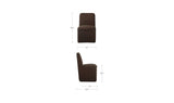Bent Dark Brown Rolling Dining Chair (Set of 2) - Ornate Home