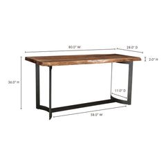 Bent Natural Counter Table - Ornate Home