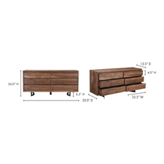 Bent Natural Dresser - Ornate Home