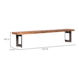 Bent Natural Extra Small Bench - Ornate Home