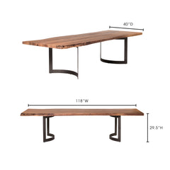 Bent Natural Large Dining Table - Ornate Home