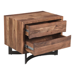 Bent Natural Nightstand - Ornate Home