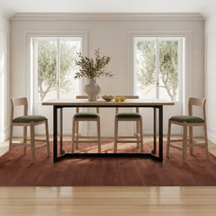 Bent Natural Oak Counter Table - Ornate Home