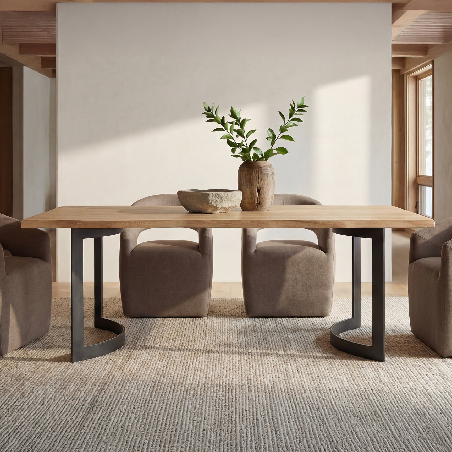 Bent Natural Oak Extra Small Dining Table - Ornate Home