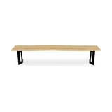 Bent Natural Oak Small Bench - Ornate Home