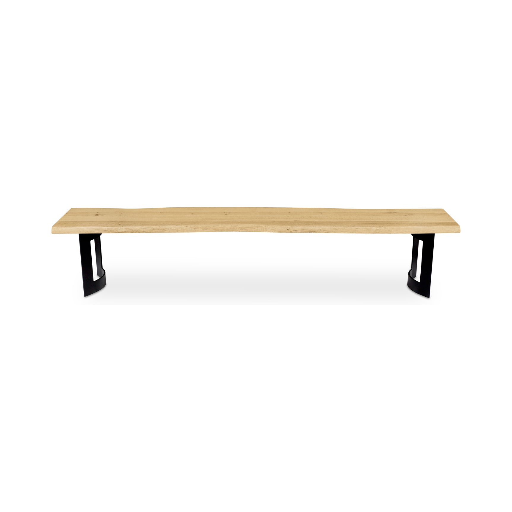 Bent Natural Oak Small Bench - Ornate Home