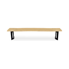 Bent Natural Oak Small Bench - Ornate Home