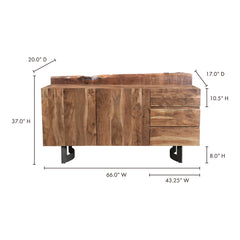 Bent Natural Sideboard - Ornate Home