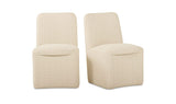 Bent Oat Rolling Dining Chair (Set of 2)