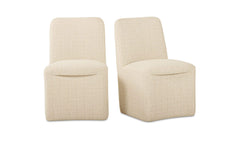 Bent Oat Rolling Dining Chair (Set of 2) - Ornate Home
