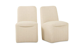 Bent Oat Rolling Dining Chair (Set of 2)