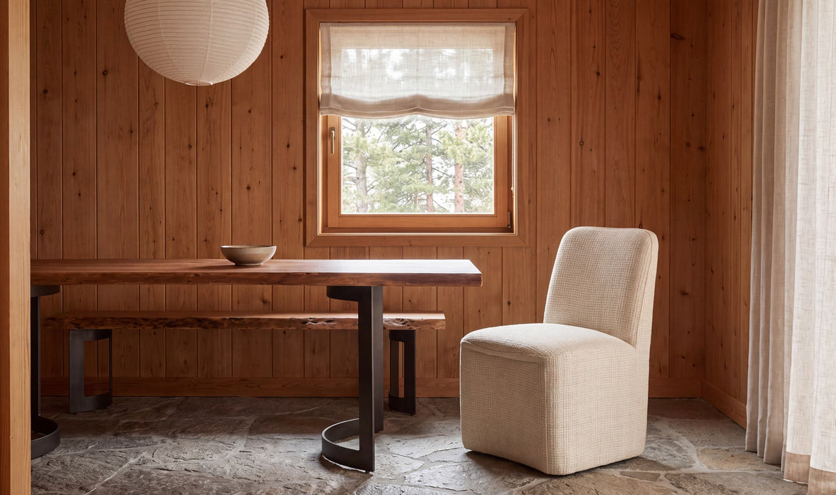 Bent Oat Rolling Dining Chair (Set of 2)
