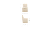 Bent Oat Rolling Dining Chair (Set of 2)