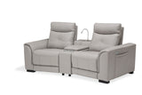 Bentley Dark Espresso/Light Grey 3-Piece Sectional with Storage Console - Ornate Home