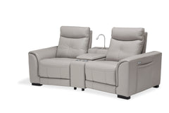 Bentley Dark Espresso/Light Grey 3-Piece Sectional with Storage Console - Ornate Home