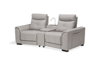 Bentley Dark Espresso/Light Grey 3-Piece Sectional with Storage Console - Ornate Home