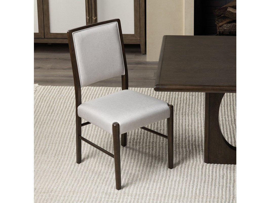 Bentley White/Brown Dining Chair (Set of 2) - Ornate Home