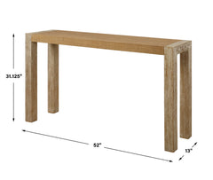 Bentley Woodtone Grasscloth Console Table - Ornate Home