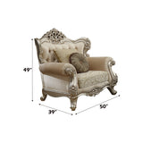 Bently Chair with 2 Pillows in Champagne - Ornate Home