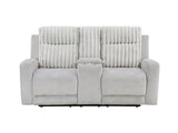 Benton Light-Gray Double Reclining Loveseat - Ornate Home