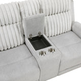 Benton Light-Gray Double Reclining Loveseat - Ornate Home