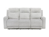 Benton Light-Gray Double Reclining Sofa - Ornate Home