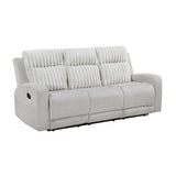 Benton Light-Gray Double Reclining Sofa - Ornate Home