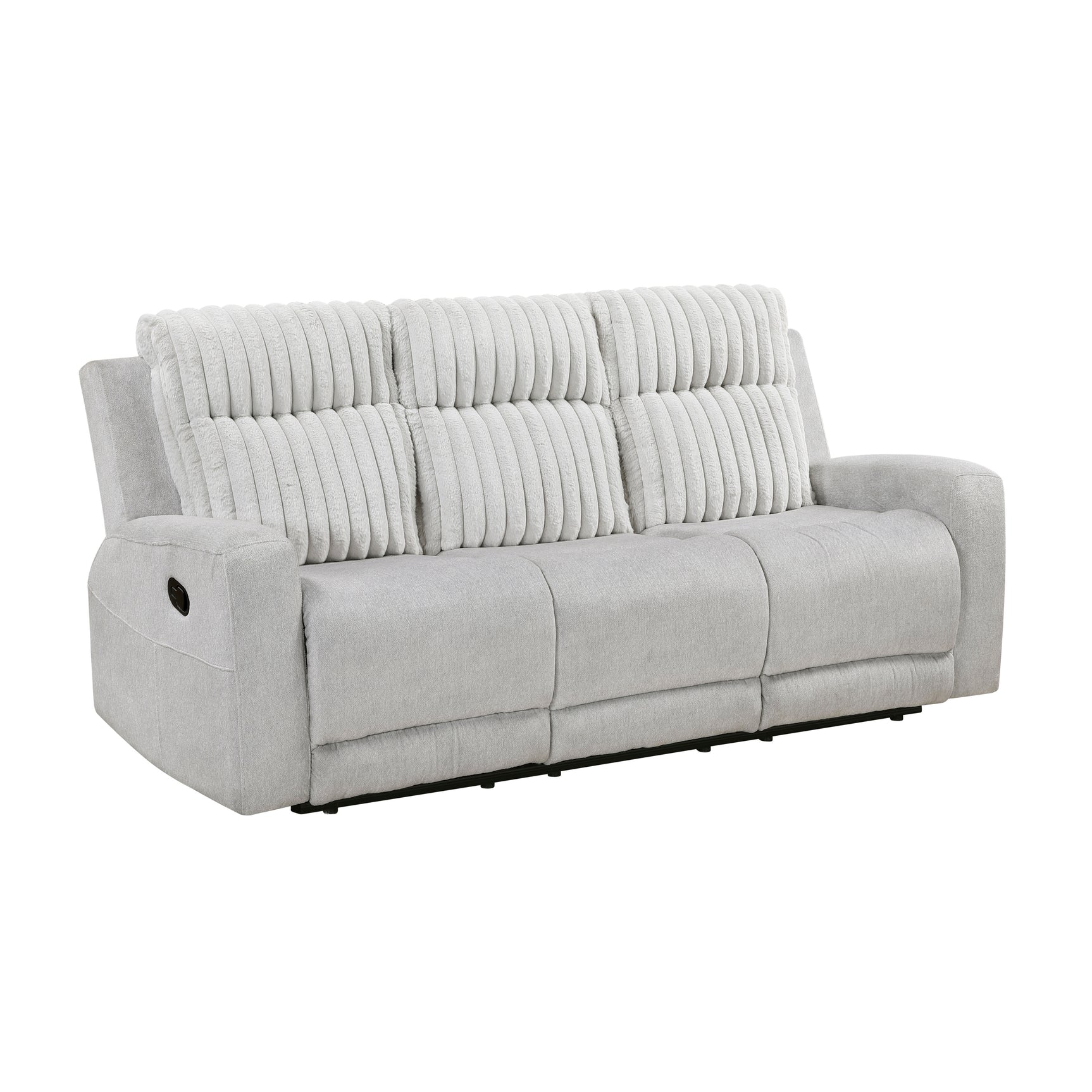 Benton Light-Gray Double Reclining Sofa - Ornate Home