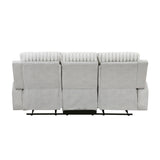 Benton Light-Gray Double Reclining Sofa - Ornate Home