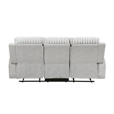 Benton Light-Gray Double Reclining Sofa - Ornate Home