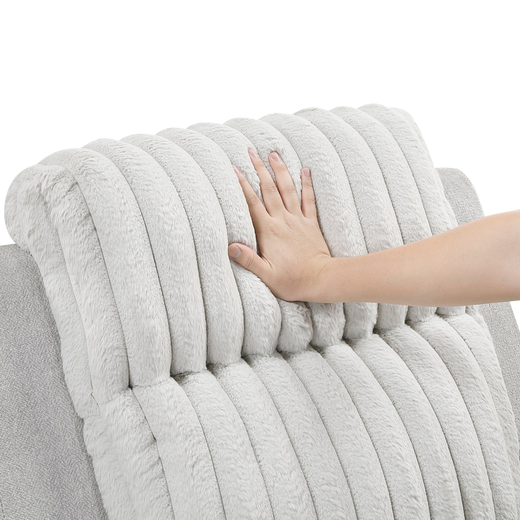 Benton Light-Gray Double Reclining Sofa - Ornate Home