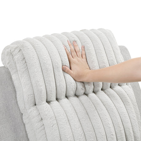 Benton Light-Gray Double Reclining Sofa - Ornate Home