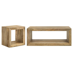 Benton Natural 2-piece Solid Mango Coffee and End Table Set - Ornate Home