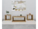 Benton Natural 3-piece Solid Mango Coffee and End Table Set - Ornate Home