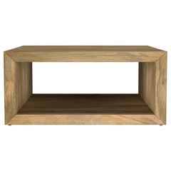 Benton Natural Square Solid Mango Wood Coffee Table - Ornate Home