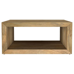 Benton Natural Square Solid Mango Wood Coffee Table - Ornate Home