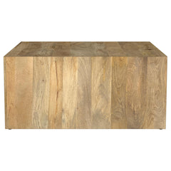 Benton Natural Square Solid Mango Wood Coffee Table - Ornate Home