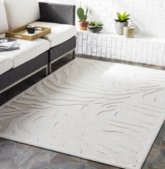 Benzonia 3D White Zebra Outdoor Rug - Ornate Home
