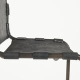 Berbick Black Leather with Iron Frame Bar Stool - Ornate Home