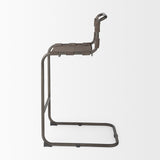 Berbick Brown/Gray Suede with Iron Frame Bar Stool - Ornate Home