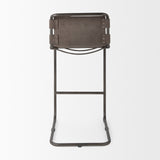 Berbick Brown/Gray Suede with Iron Frame Bar Stool - Ornate Home