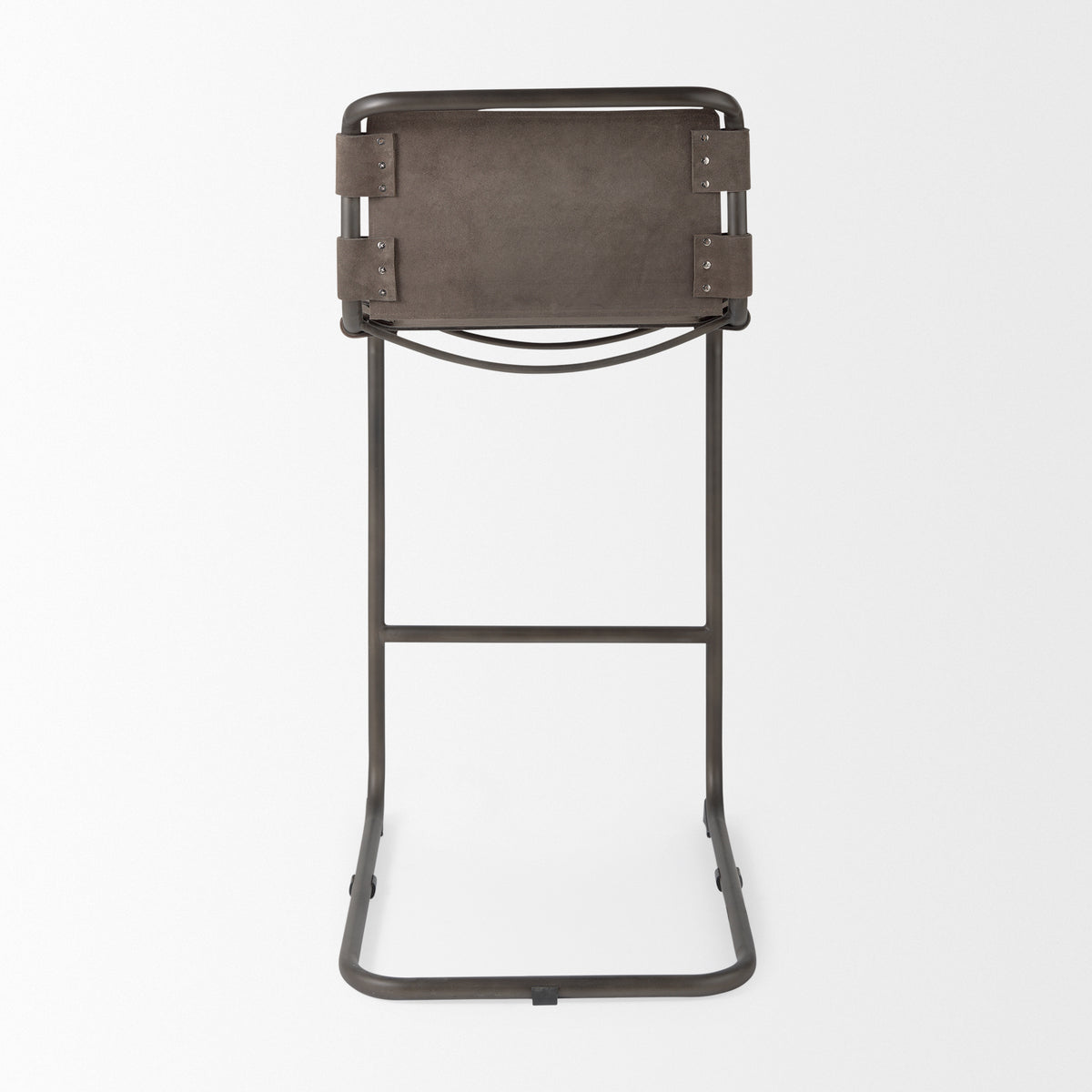Berbick Brown/Gray Suede with Iron Frame Bar Stool - Ornate Home