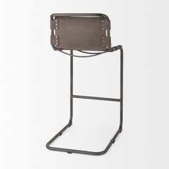 Berbick Brown/Gray Suede with Iron Frame Bar Stool - Ornate Home