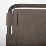 Berbick Brown/Gray Suede with Iron Frame Bar Stool - Ornate Home