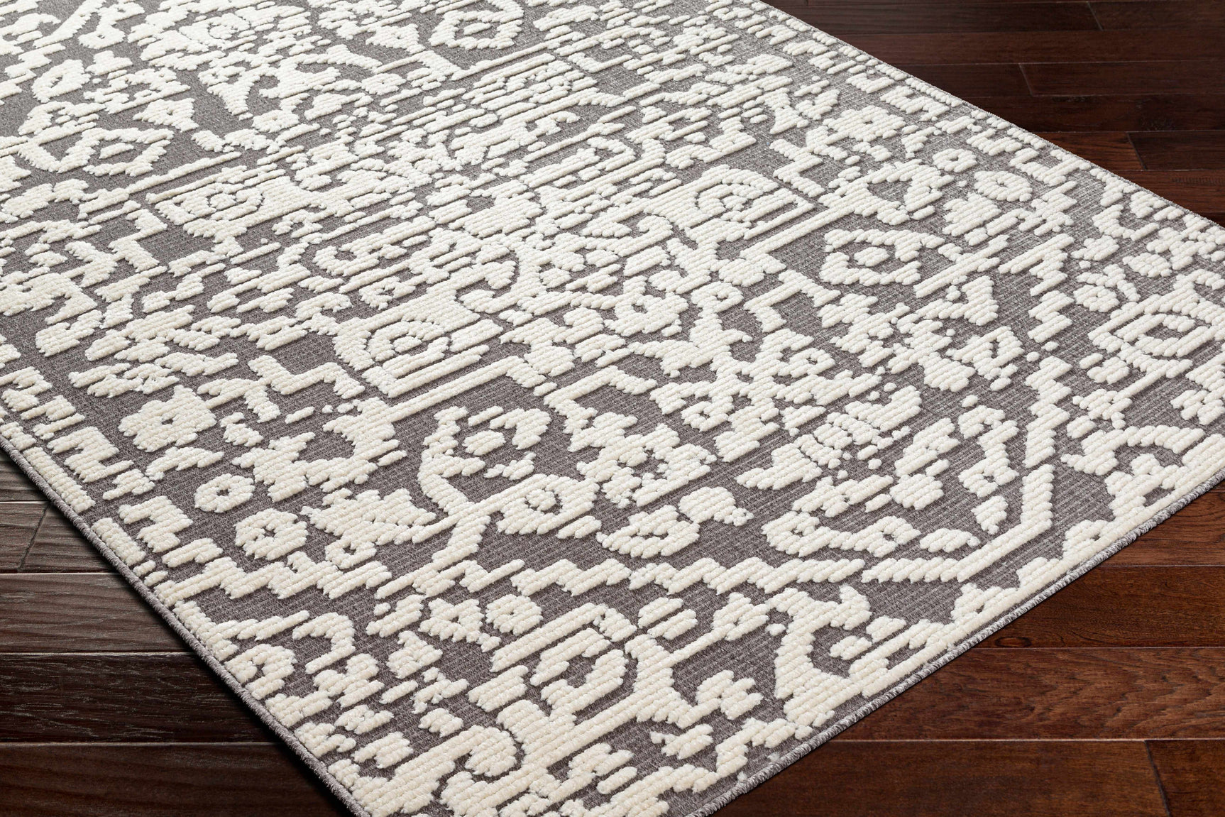 Beren Gray Washable Area Rug - Clearance - Ornate Home