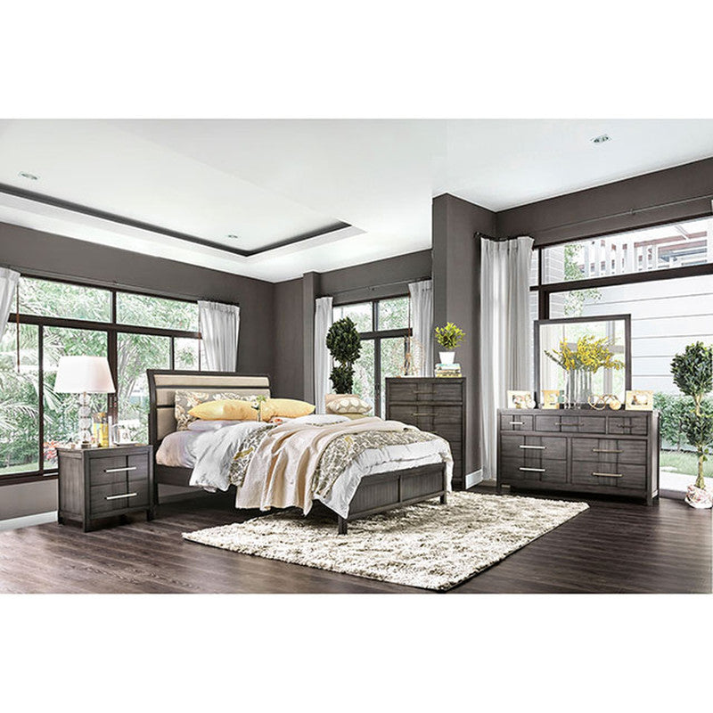 Berenice Gray/Beige Cal.King Bed - Ornate Home